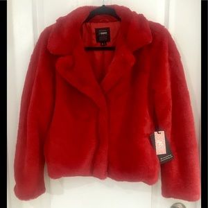 Faux Fur Red Jacket